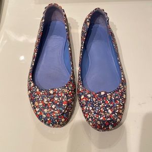 Tory Burch speckled patent leather Reva flats